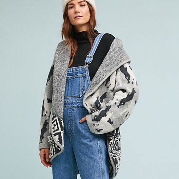 Anthropologie Hooded Llama Cardigan by Akemi + Kin (X-Small) - Picture 3 of 12